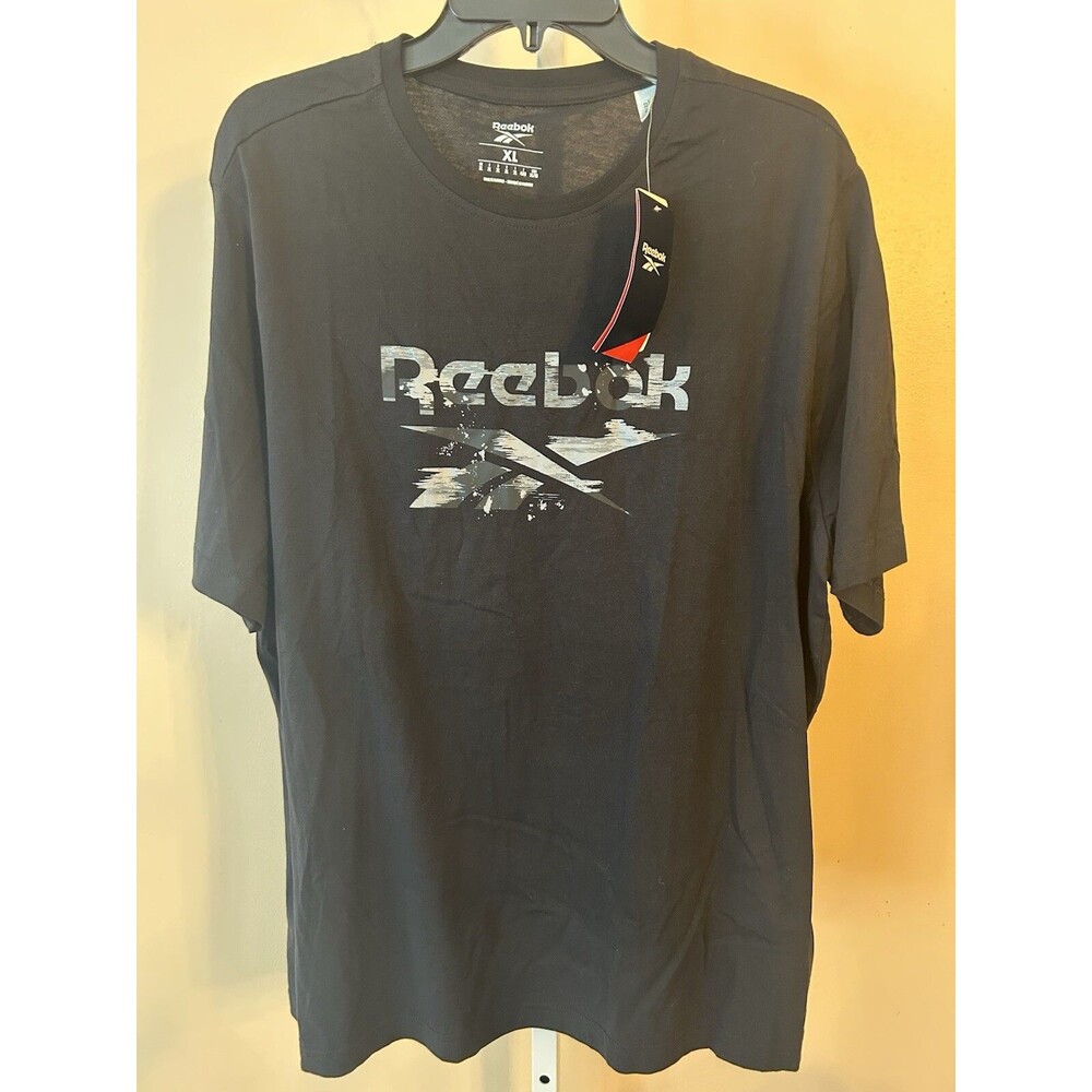 Reebok Black Men's XL Graphic T-Shirt NWT Gray & Black Logo - Picture 7 of 8